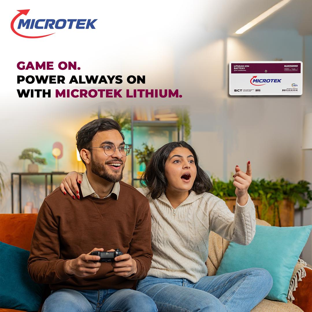 Microtek Lithium Battery 100Ah/25.6V (MLB2560060) – LiFePO4, 2.56kWh, >3500 Cycles