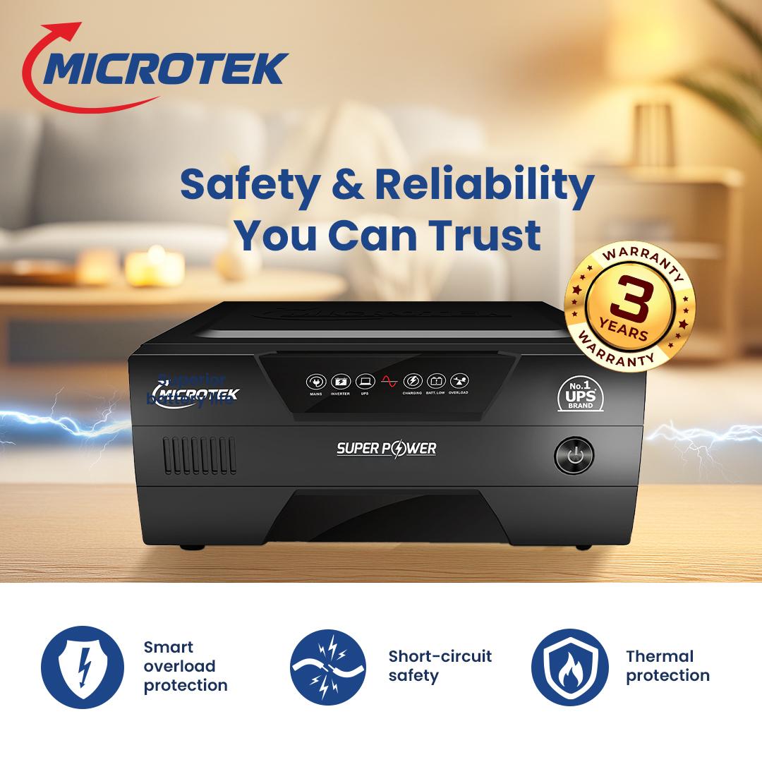 Microtek SUPER POWER NEW 1200 12V Pure Sine Wave Inverter 1115VA/925Watt