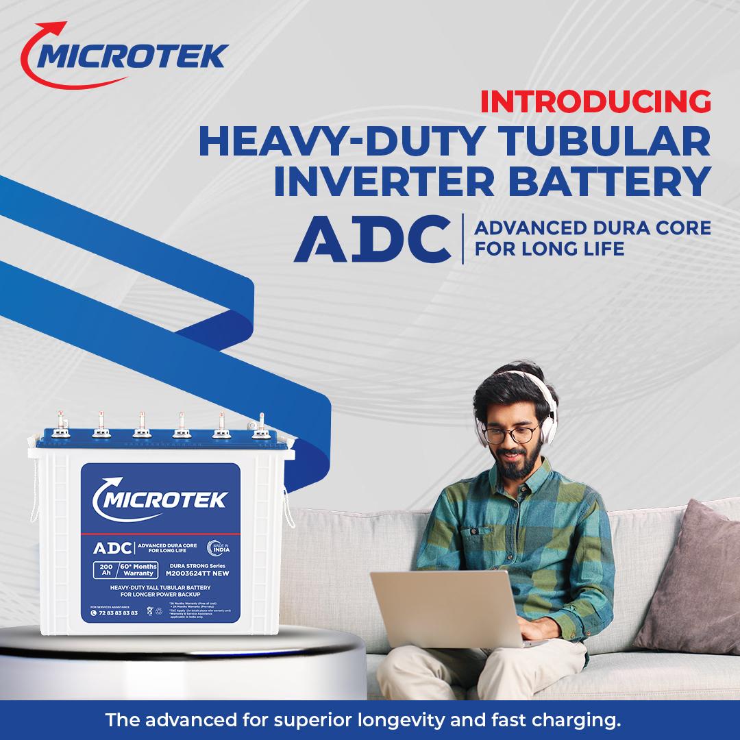 Microtek Dura Strong M2003624TT | 200Ah Tall Tubular Inverter Battery