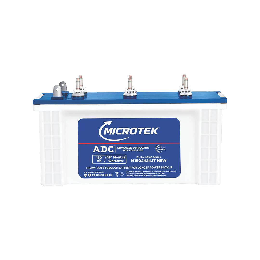 Microtek Dura Long M1502424JT | 130Ah Jumbo Tubular Inverter Battery with ADC Technology