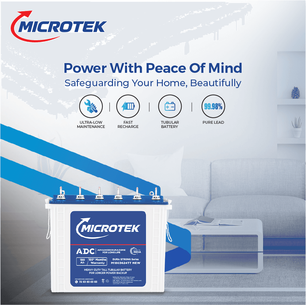 LUXE NEW 1400 (12V – 1100VA/880W) Pure Sine Wave Inverter with M1803624TT 180Ah/12V Battery Combo