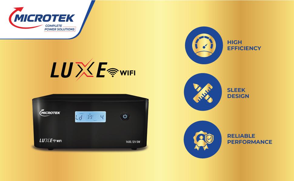 Microtek LUXE WIFI 1400 12V Pure Sine Wave Inverter 1100VA/825Watt