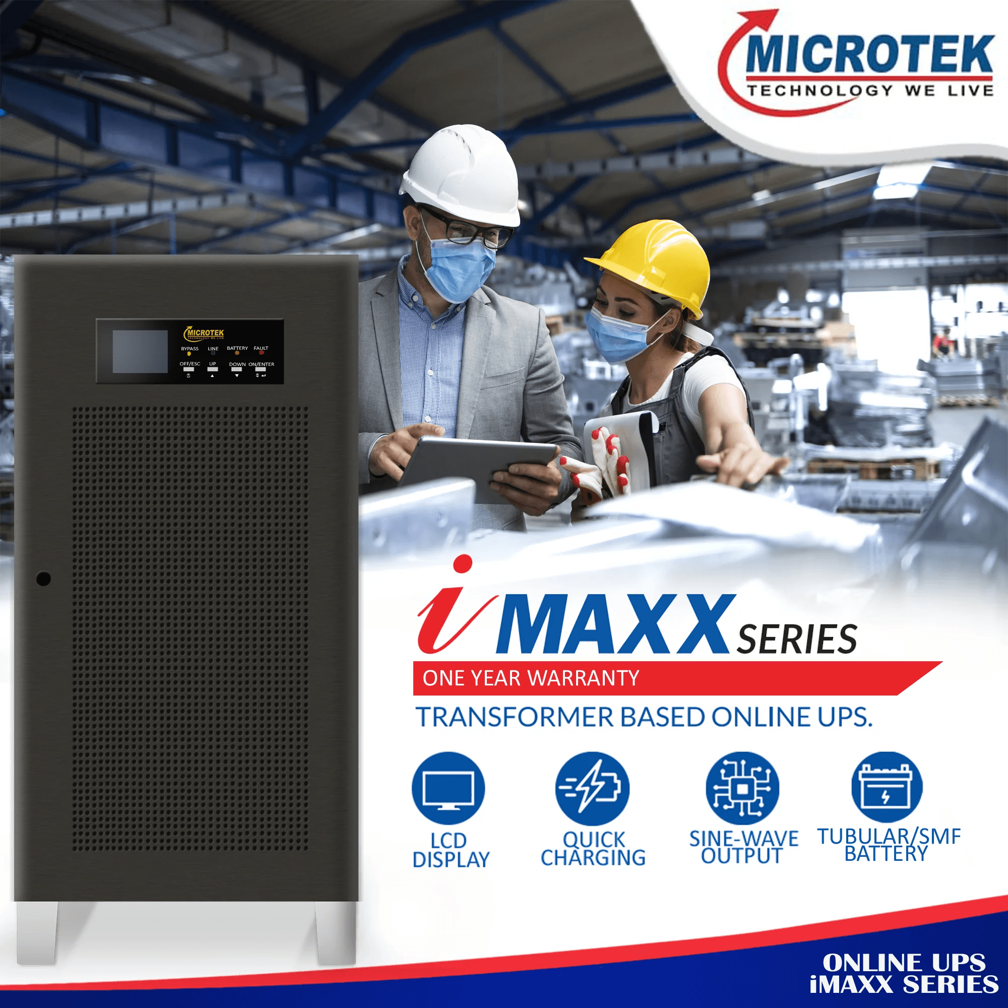 ON LINE UPS 20KVA, 3ph: 3ph, 360V iMAXX SERIES